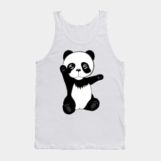 Cute waving panda Tank Top